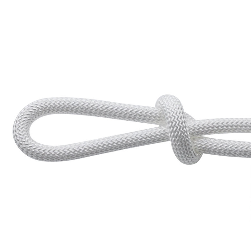 8mm 내화학성 낮은 스트레치 PP 편조 로프(단색 흰색)