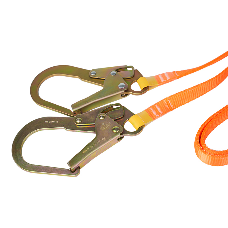 L19 두꺼운 웨빙과 ANSI 후크가 있는 추락 제동 이중 안전끈