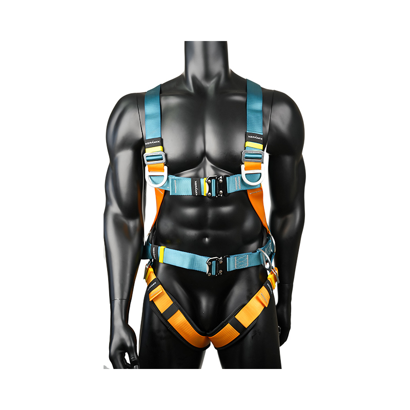 KA02 6 D 링, 2개의 퀵 릴리스 버클, 큰 허리 패드 전신 구조 지붕 안전 장치